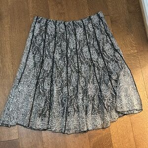 Abstract Print Lace Skirt